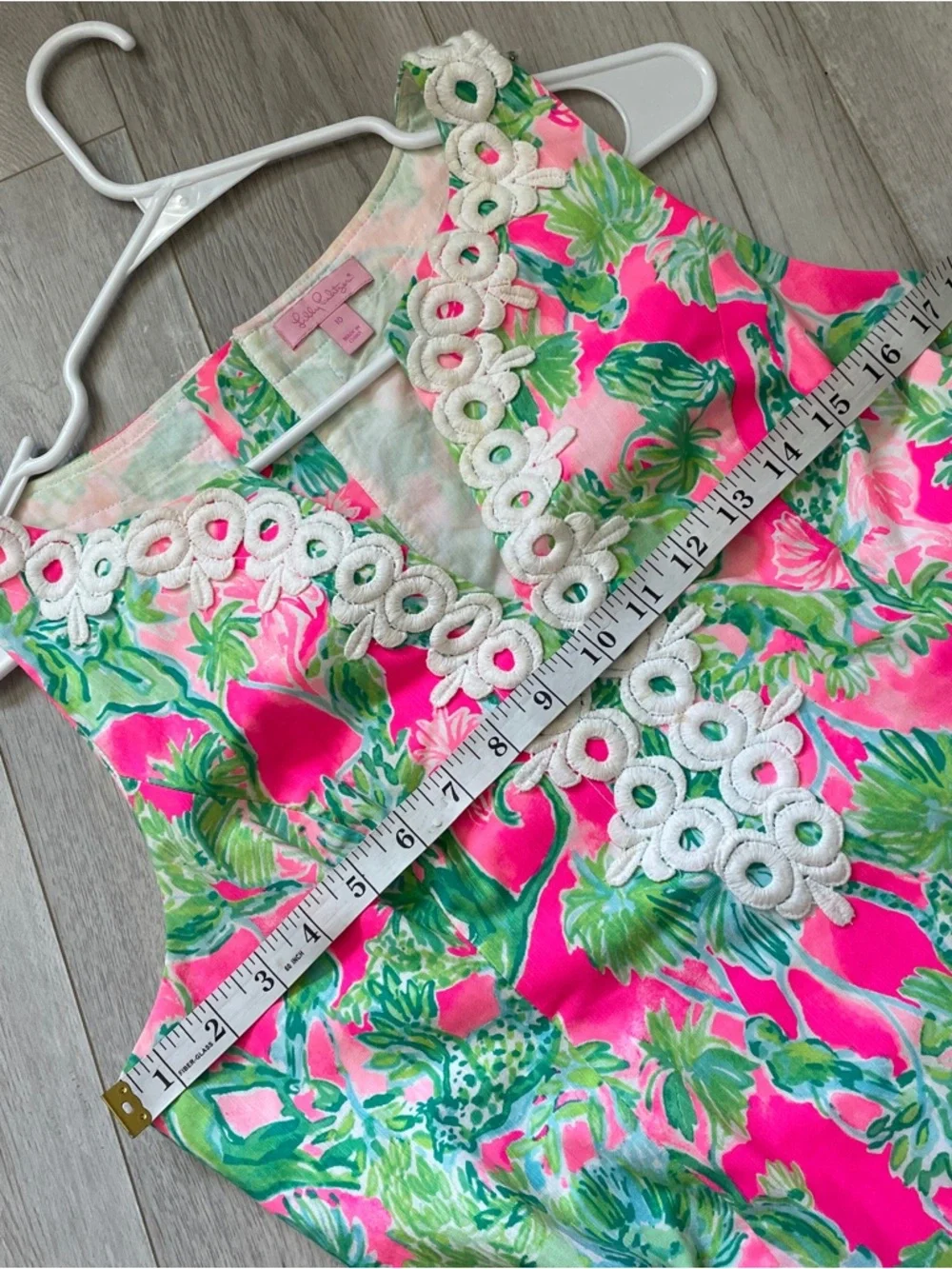 Lilly Pulitzer Dress gabby floral paisley shift womens Green Pink size 10 party - Picture 3 of 7
